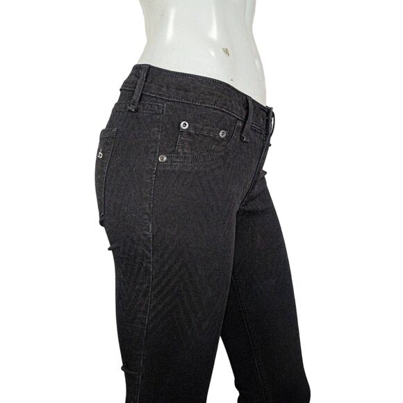 Rag & Bone Skinny Jeans Chevrn Ombre Black Stretch size 25 - Picture 8 of 9